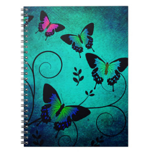 Texture butterflies background notebook