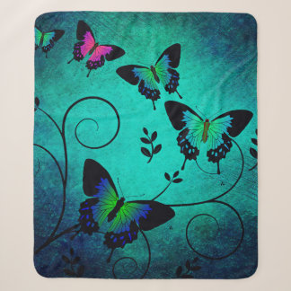 Texture butterflies background sherpa blanket