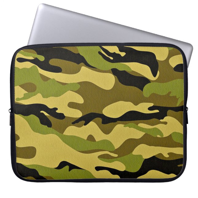 Texture camouflage soldier surface laptop sleeve (Front)
