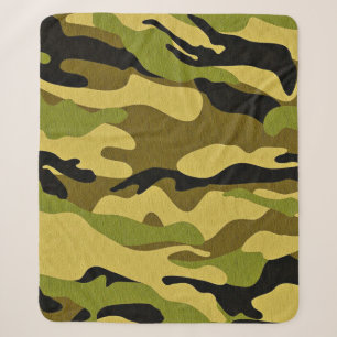 Texture camouflage soldier surface sherpa blanket