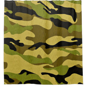 Texture camouflage soldier surface shower curtain