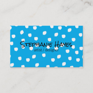 Texture Dots Blue Background Business Card