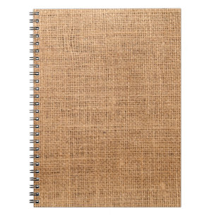 Texture fabric burlap background notebook