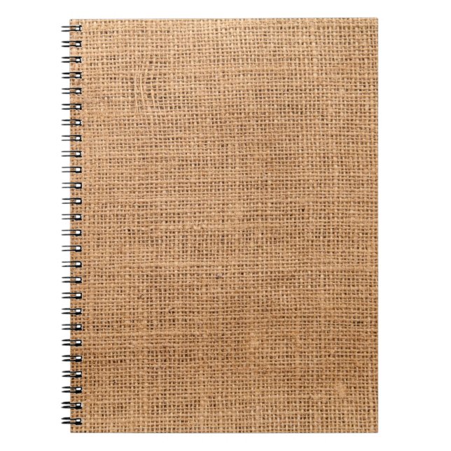 Texture fabric burlap background notebook (Front)