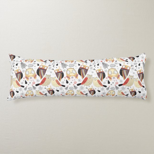 Texture funny owl body cushion (Front)