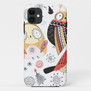 Texture funny owl iPhone 11 case
