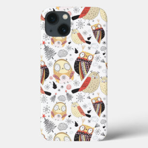 Texture funny owl iPhone 13 case