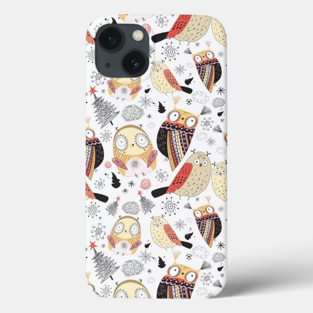 Texture funny owl Case-Mate iPhone case (Back)