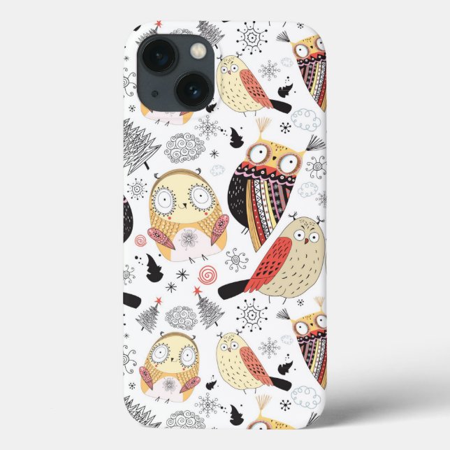 Texture funny owl Case-Mate iPhone case (Back)