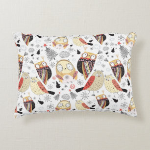 Texture funny owl decorative cushion