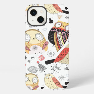 Texture funny owl iPhone 13 case