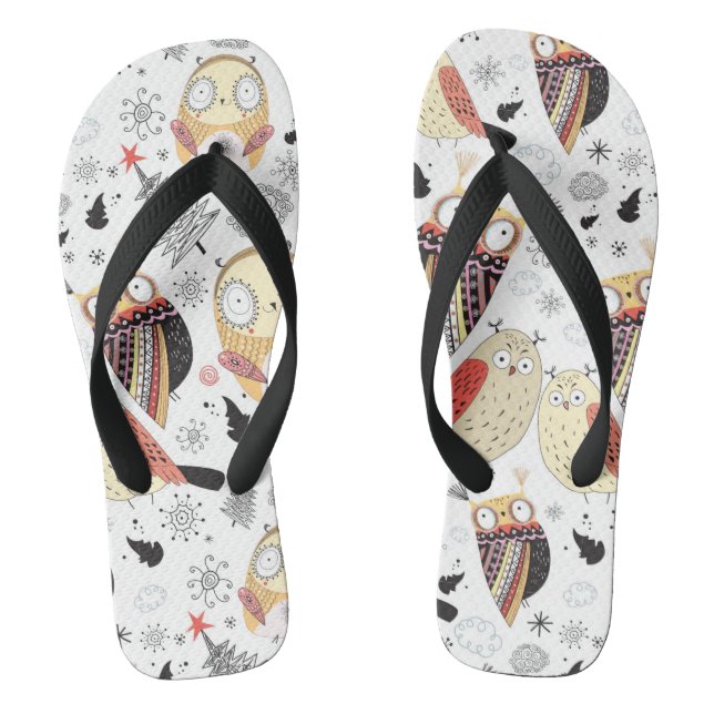 Texture funny owl thongs (Footbed)