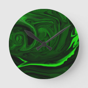 texture green malachite round clock