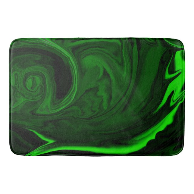 texture green malachite stone bath mat (Front)