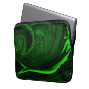 texture green malachite stone laptop sleeve