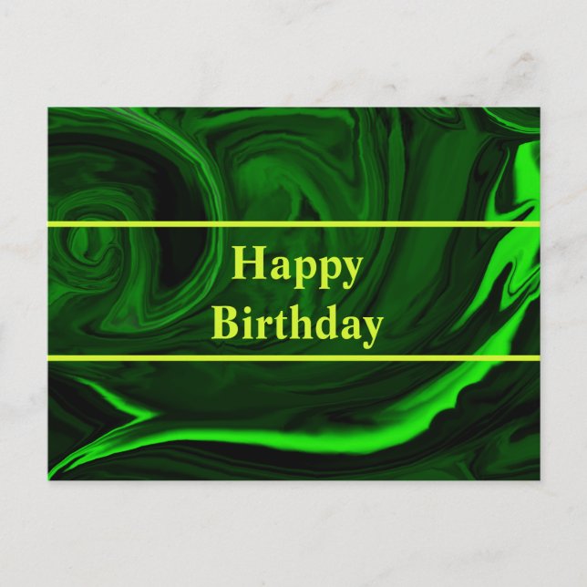 texture green malachite stone ,personalised postcard (Front)