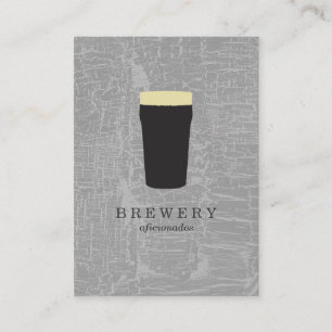 Texture Grey with Beer Glass Business Card