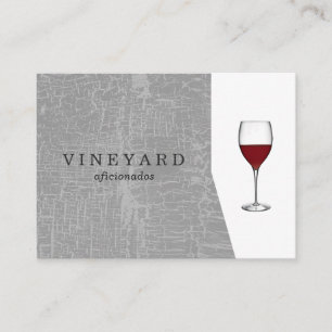 Texture Grey with Wine Glass Business Card