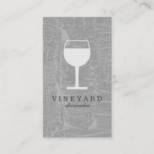 Texture Grey with Wine Glass Business Card