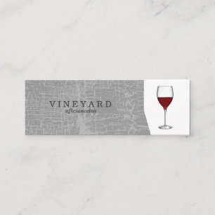 Texture Grey with Wine Glass Mini Business Card