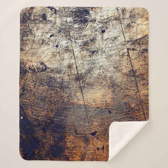 Texture grunge distress fracture sherpa blanket (Front)