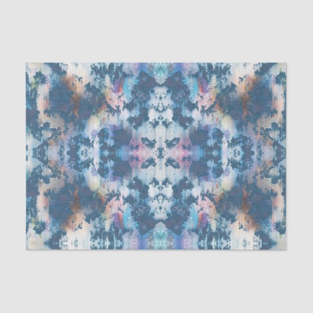 Texture grunge stucco blue abstraction decoupage tissue paper (Front)