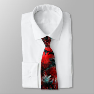 Texture in showy spoiled red leaves fallen on ash tie