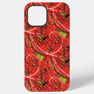 Texture in some living coral with tea green faults iPhone 12 pro max case