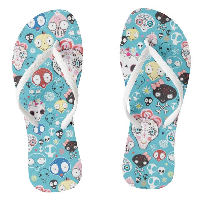 Texture laughing skull thongs (Footbed)