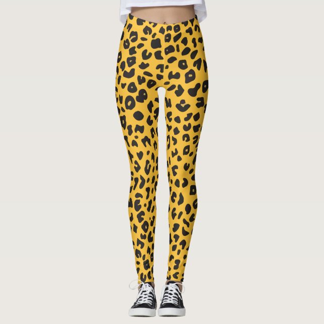 texture leopard leggings (Front)