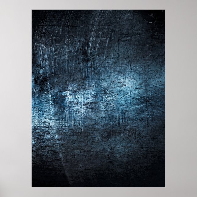 Texture metal grey blue background poster (Front)