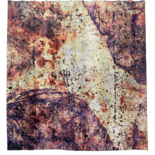 Texture metal iron industrial shower curtain