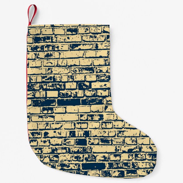 Texture of a brick wall. Elegant wallpaper design. Small Christmas Stocking (Front)