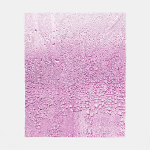 Texture of a drop of rain on a glass wet transpare fleece blanket