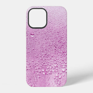 Texture of a drop of rain on a glass wet transpare iPhone 12 case