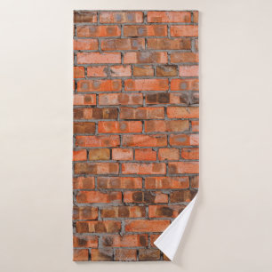 Texture of an old brick wall closeupaged,architect bath towel