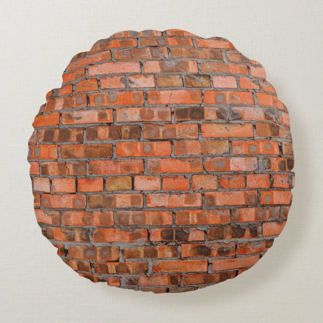 Texture of an old brick wall closeupaged,architect round cushion (Front)