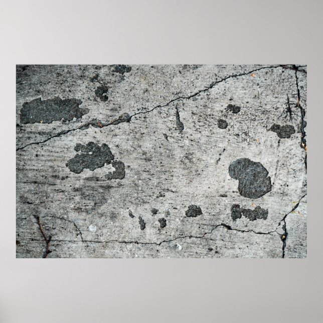 Texture of an old cracked concrete wall. Backgroun Poster (Front)