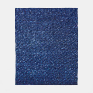 Texture of Denim jeans fabric background Fleece Blanket