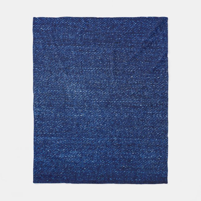 Texture of Denim jeans fabric background Fleece Blanket (Front)