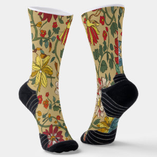 Texture of flowers socks