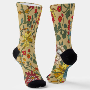 Texture of flowers socks