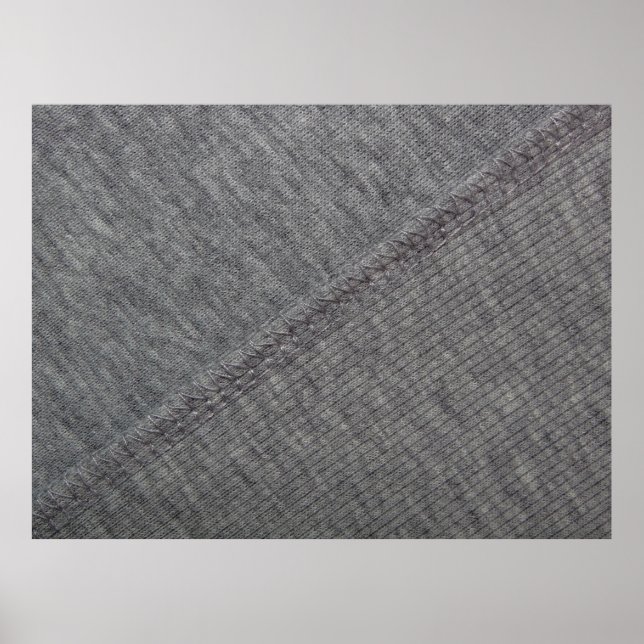 texture of gray fabric with abstract drawings and  poster (Front)