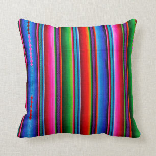 Texture Of Mexican Fabric Cushion