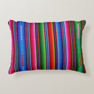 Texture Of Mexican Fabric Decorative Cushion