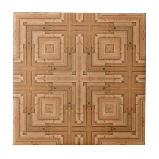 Texture of natural wood ceramic tile (Front)