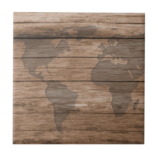 Texture of natural wood ceramic tile (Front)