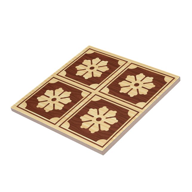 Texture of natural wood ceramic tile (Side)