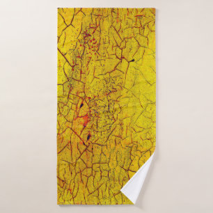 Texture of old yellow paint crackedabstract,aged,a bath towel