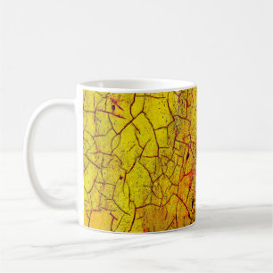 Texture of old yellow paint crackedabstract,aged,a coffee mug